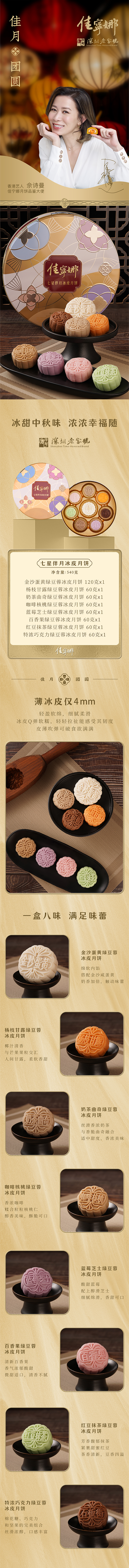 七星伴月冰皮月餅(圖1)